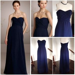 INDIGO BLUE CRISS CROSS BODICE CHIFFON DRESS